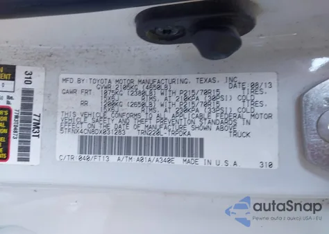 2013 Toyota Tacoma z USA, uszkodzony, nr VIN 5TFNX4CN8DX031283